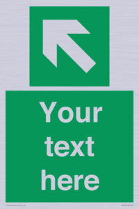 Custom Arrow Top Left Sign